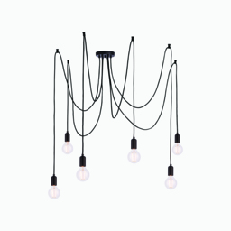 Deo 6 Light Mulit-Pendant in Matte Black