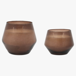 Ambience Glass Candle in Brown Oud Rose, Set of 2