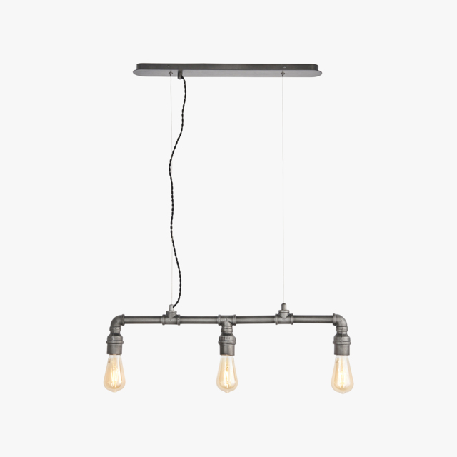 Azir Aged Pewter 3 Light Pendant