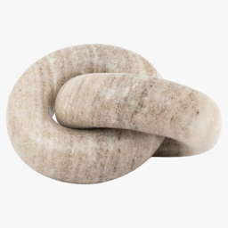 Selene Link Marble Circle Ornament in Sandstone