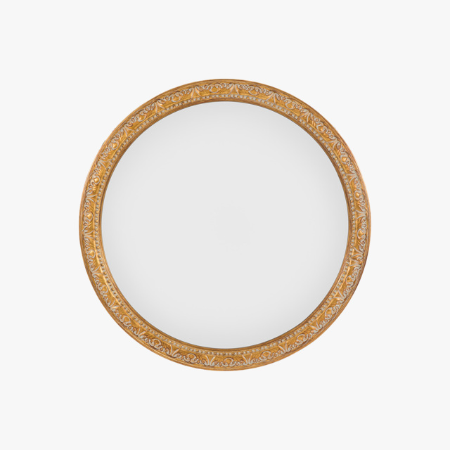 Firenze Round Mirror in Gold
