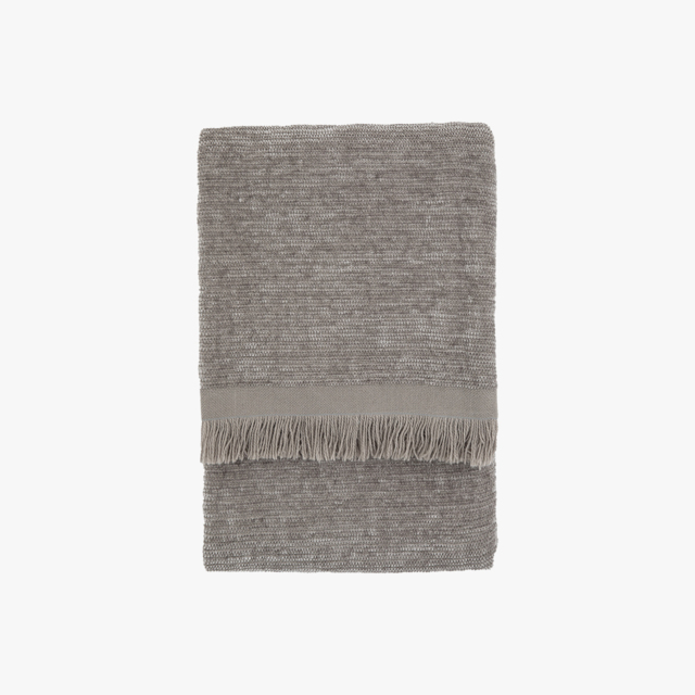 Felicity Chenille Throw in Grey