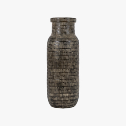 Score Tall Vase in Black