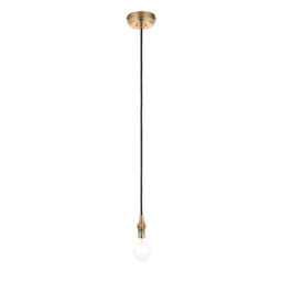 Sabine Cable Set in Brushed Aged Brass and Black Braided Flex