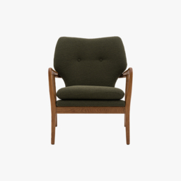 Jean Mid-Century Armchair in Green