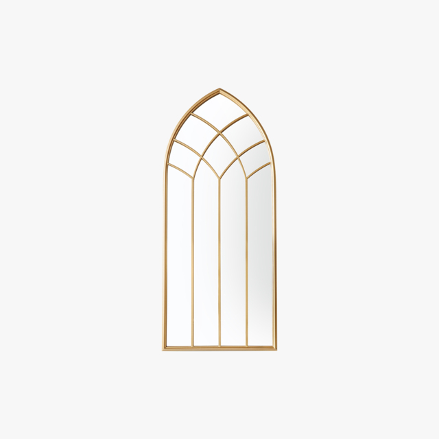 Lustre Outdoor Mirror in Gold