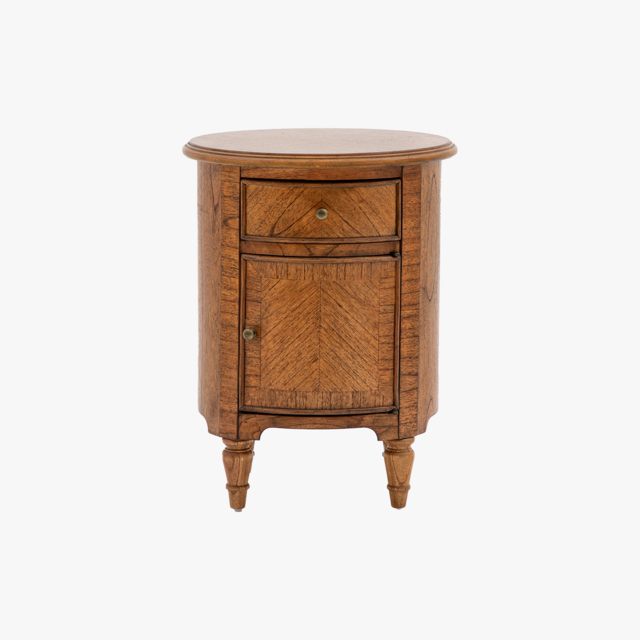 Chateau Drum Side Table in Natural