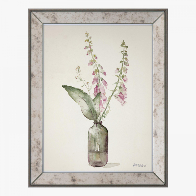 Watercolour Foxgloves Framed Art