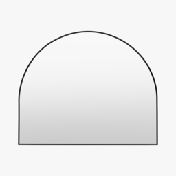 Glimpse Overmantle Mirror Black