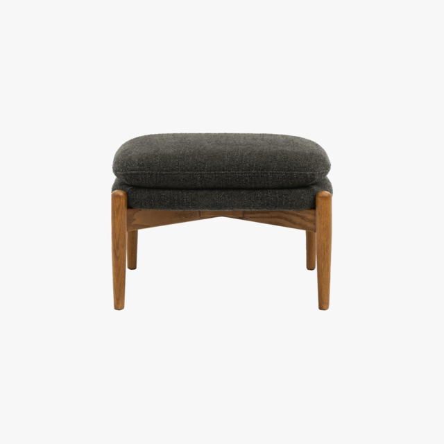 Scott Footstool in Charcoal Boucle