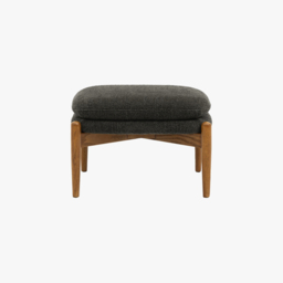 Scott Footstool in Charcoal Boucle