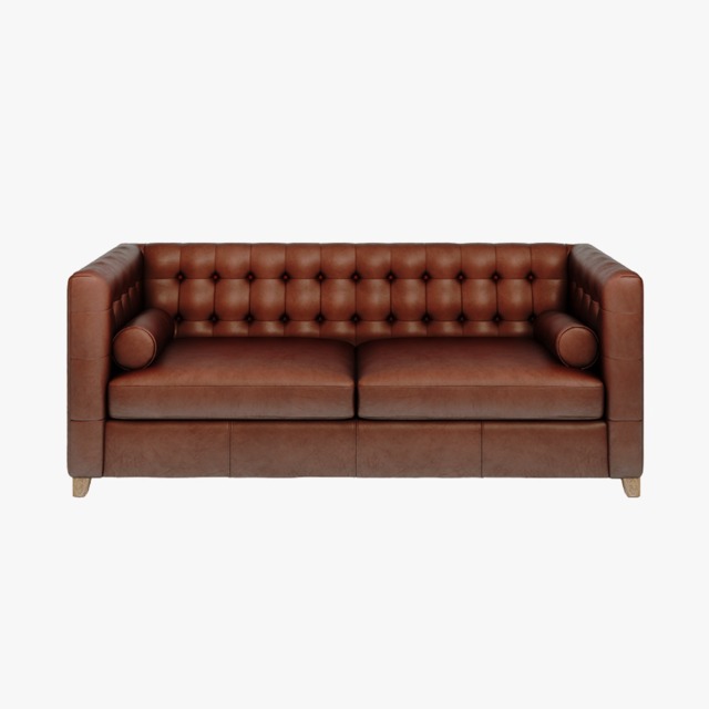 Lockwood 3 Seater Sofa in Vintage Brown Leather
