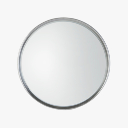 Chad Round Mirror in Silver