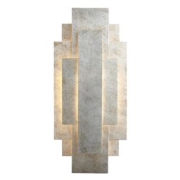 Shanti Ambient Aztec Wall Light in Silver Leaf