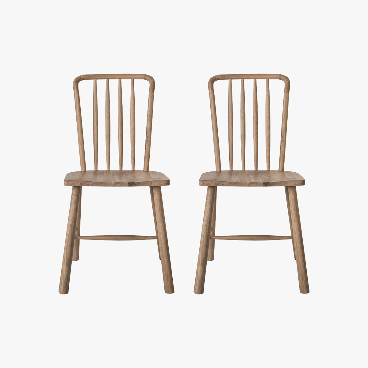 Rebecca Oak Dining Chair in Natural, Set of 2