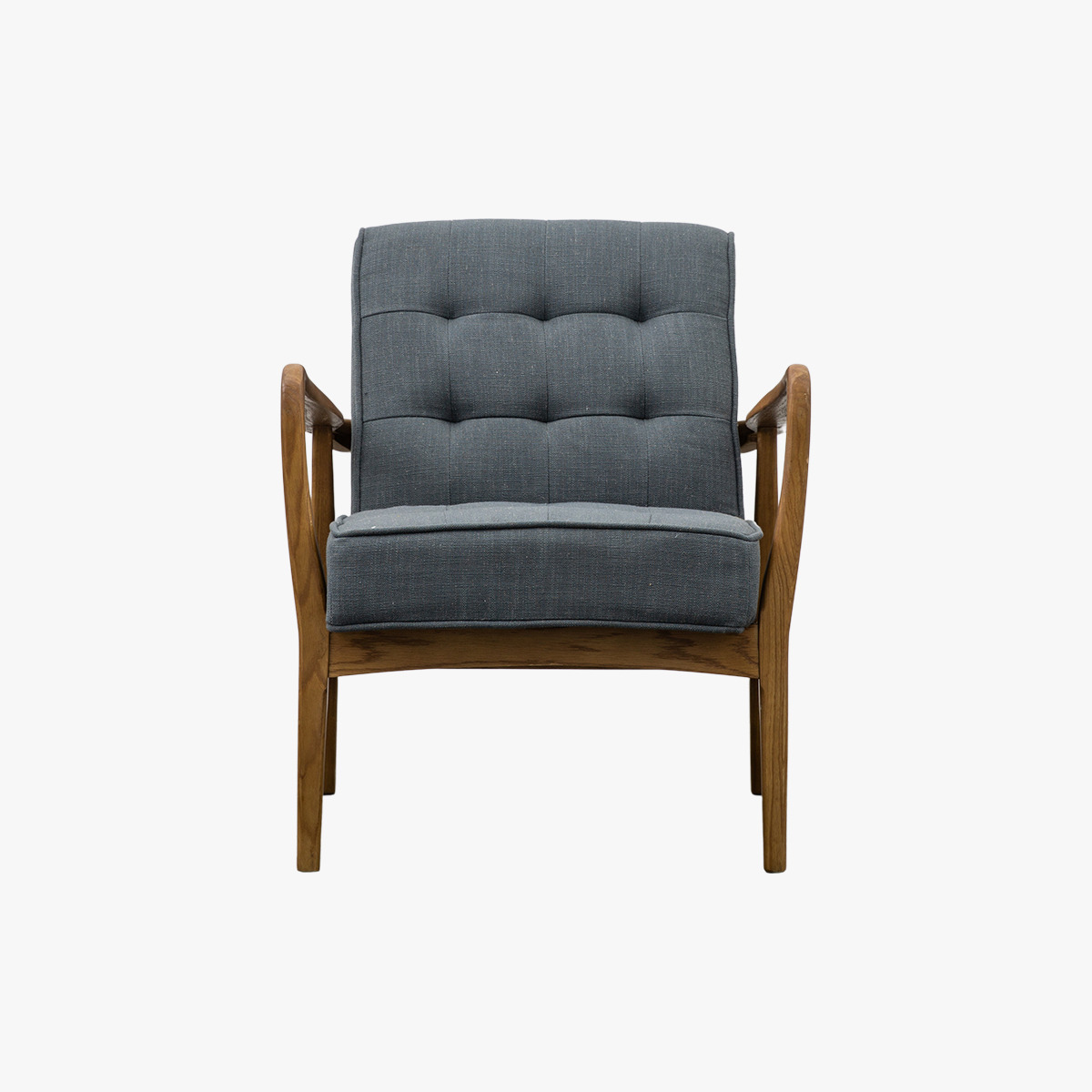 Brad Linen Armchair in Graphite Grey