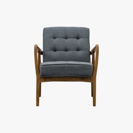 Brad Linen Armchair in Graphite Grey