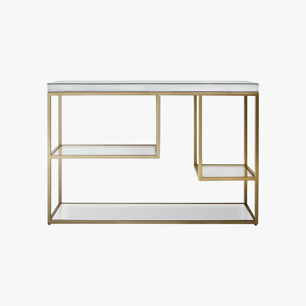 Damsay Console Table in Champagne