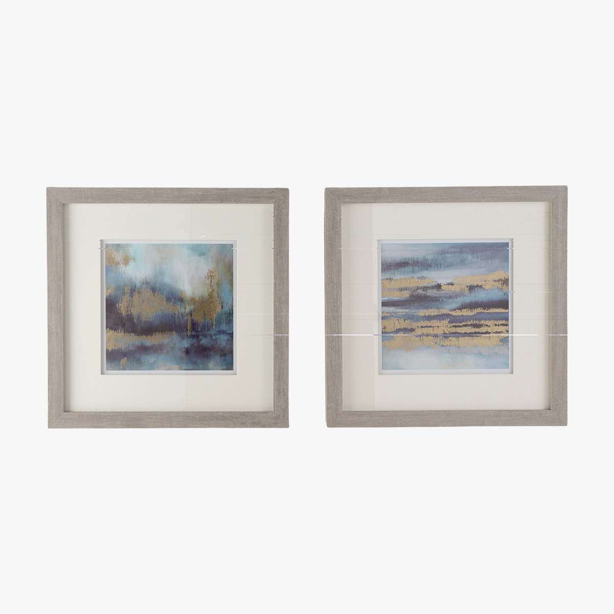 Aegean Blue Framed Wall Prints Set