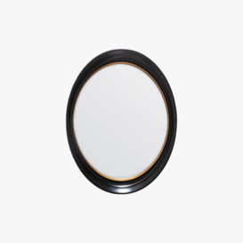 Elena Oval Wall Mirror in Black