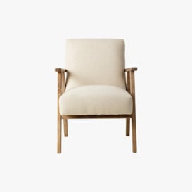 Dan Linen Armchair in Pearl Grey