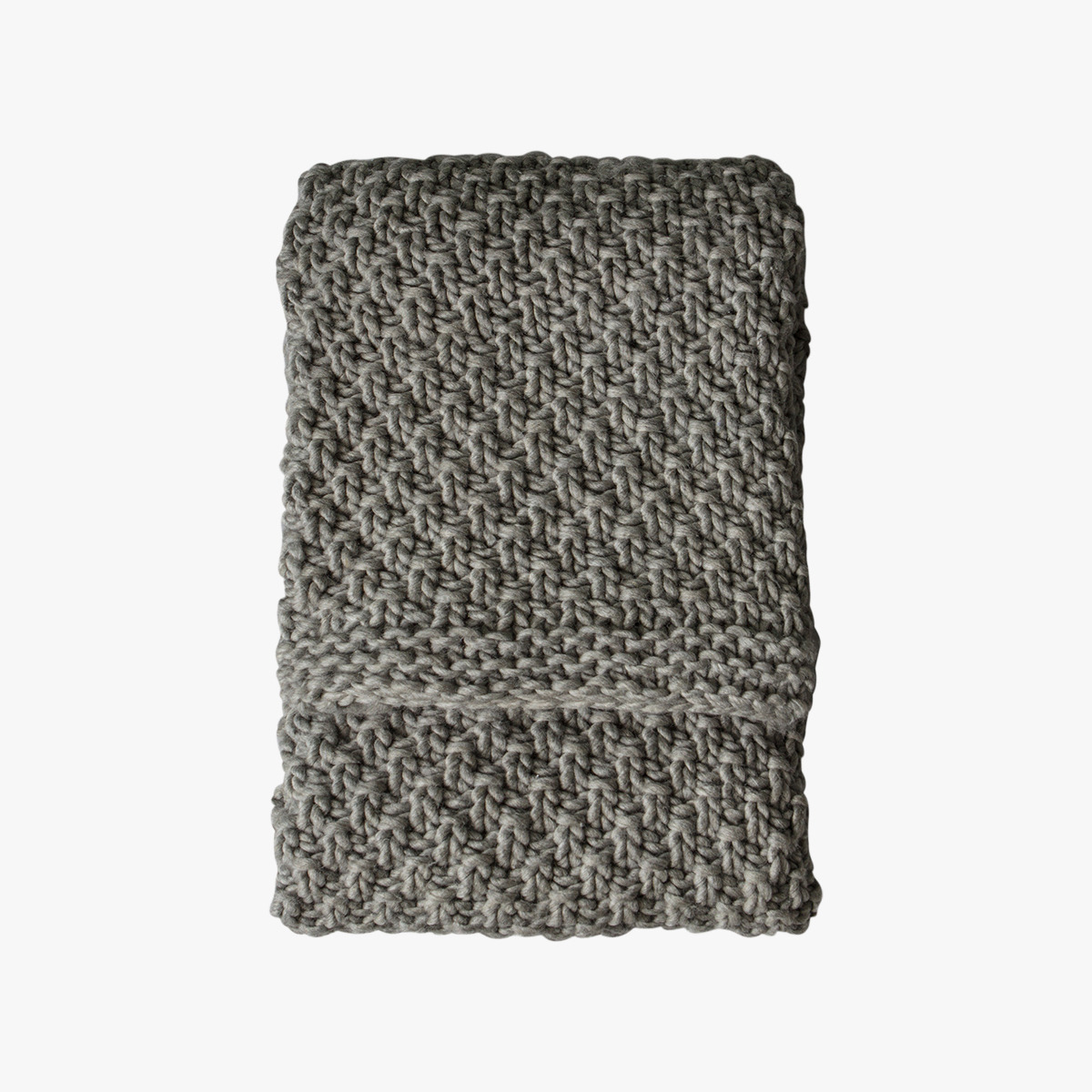 Marley Charcoal Heavy Knit Throw