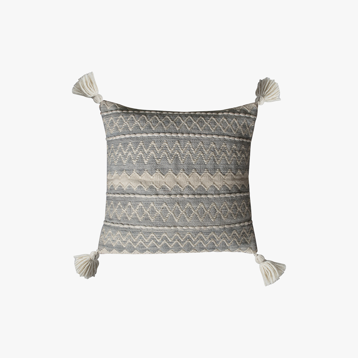Amiah Grey Zigzag Cushion