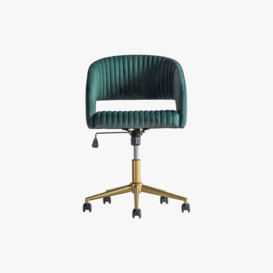 Niantic Green Velvet Swivel Chair