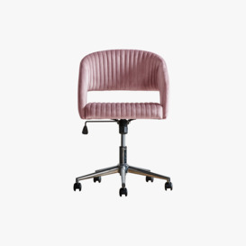 Niantic Pink Velvet Swivel Chair