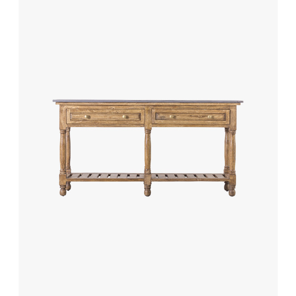 Hawkdale Mango Wood and Marble Console Table