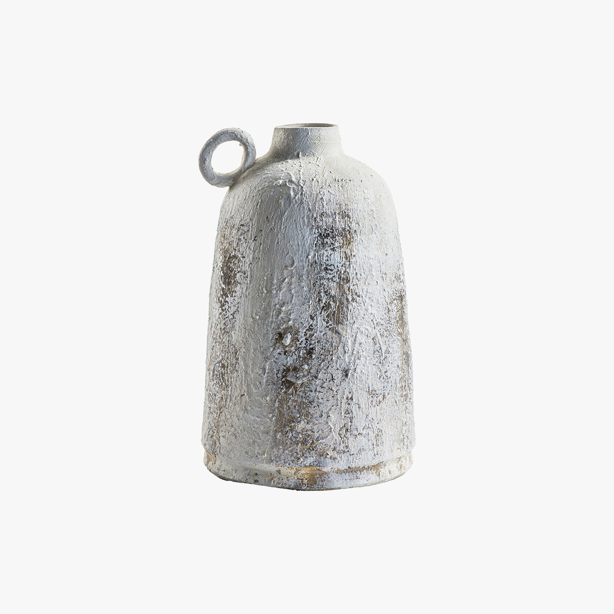 Bartal White Glazed Bottle Vase, Small