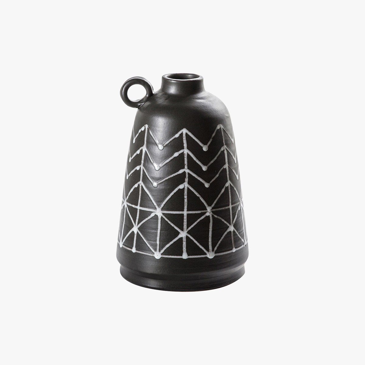 Atzi Black Bottle Vase, Small