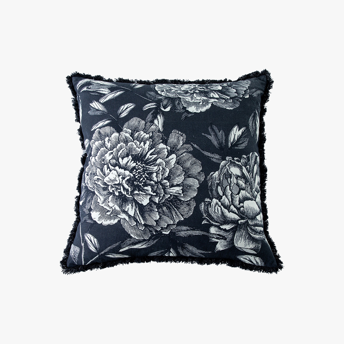 Fleur Accent Cushion in Black