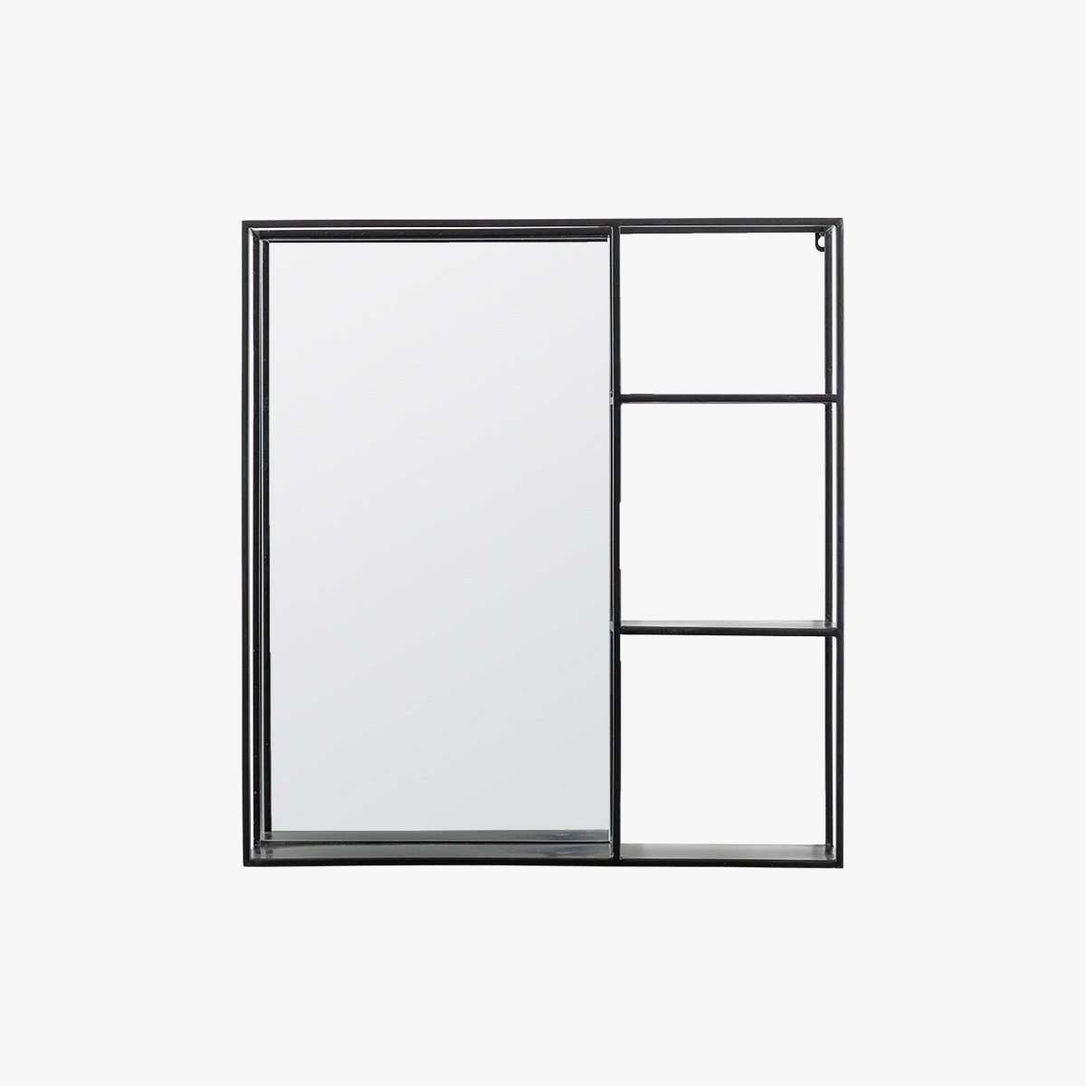 Top-Self Mirror Shelf in Black