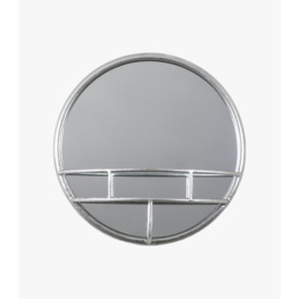 Morris Round Mirror in Silver
