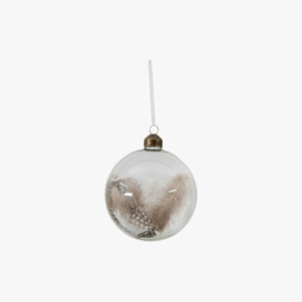 Plume Bauble in White and Natural - Set of 3