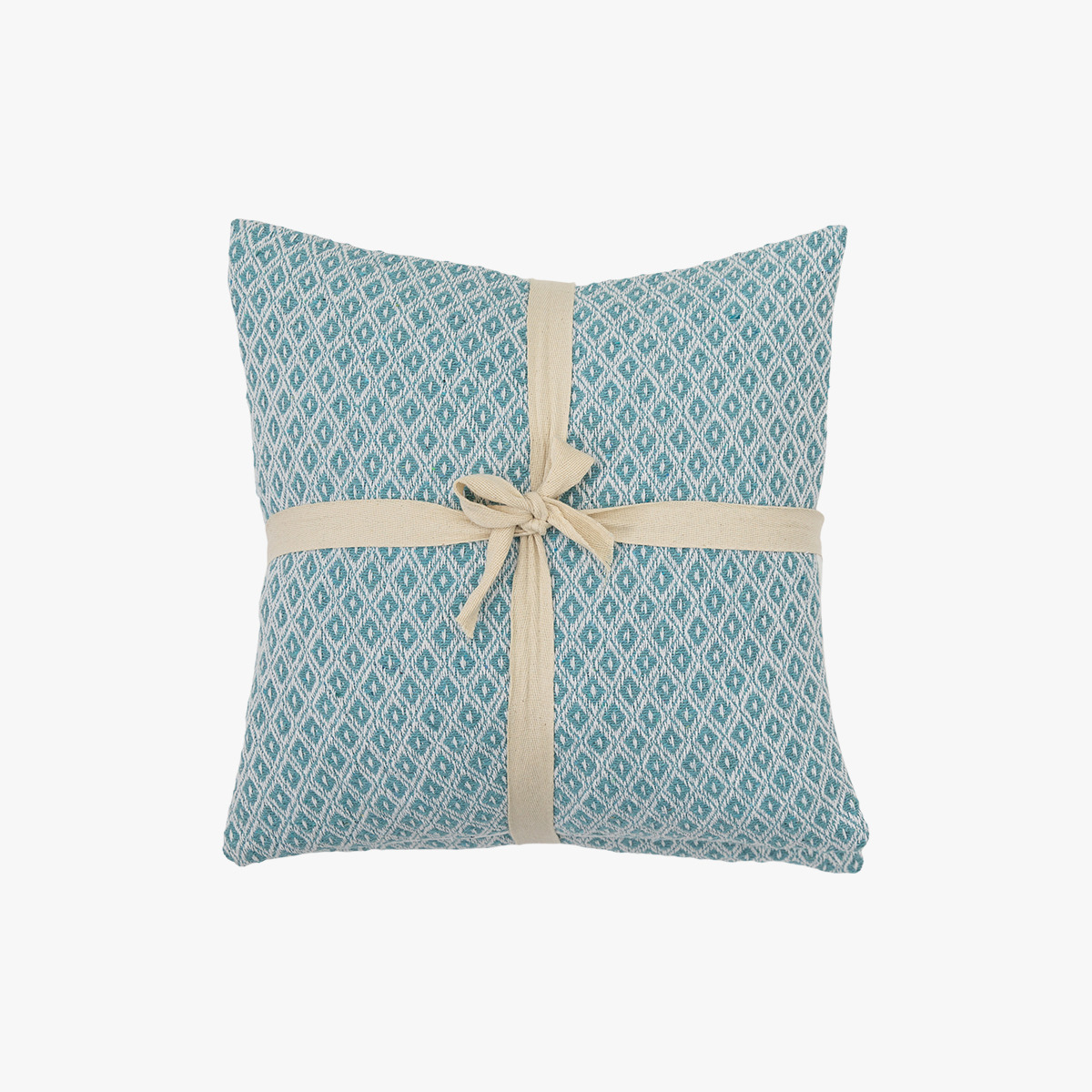 Nuzzler Geometric Cushion in Blue Set of Two