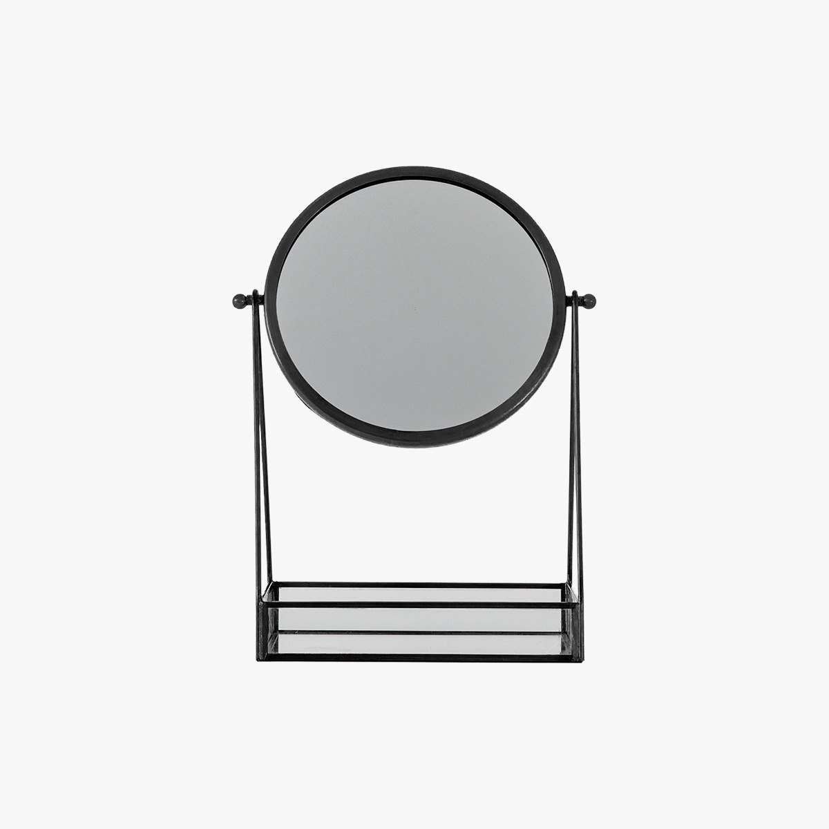 Dollface Desk Mirror with Tray in Black