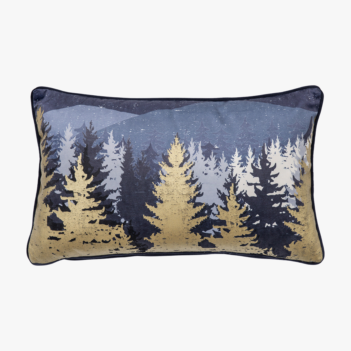 Winter Forest Velvet Cushion