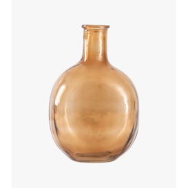 Hubba-Bubble Bottle Vase in Brown Small