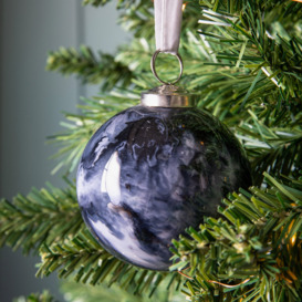 Dappled Bauble in Black Large - Pack of 6
