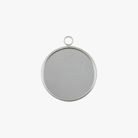 Greg Round Hanging Mirror in Silver Small