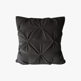 Indulger Velvet Cushion in Charcoal