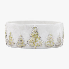 Linden Forest Planter in White and Gold Large