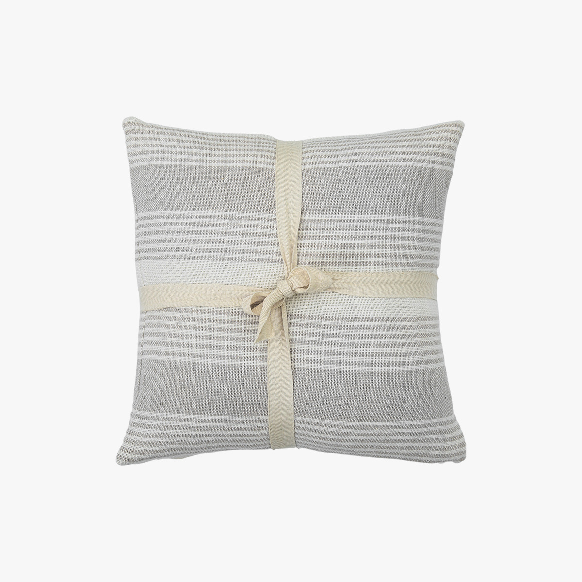 Nuzzler Stripe Cushion in Grey Set of Two