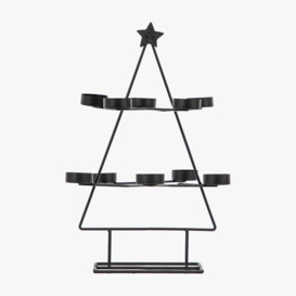 Christmas Tree Tealight Holder in Black