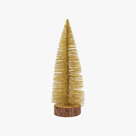 Golden Brush Tree with 10 LED Lights, Small