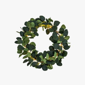 Festive Eucalyptus Wreath with 20 LED Lights