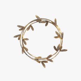 Mesmerising Mistletoe Wreath with LED, Gold, Medium