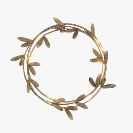 Mesmerising Mistletoe Wreath with LED, Gold, Large